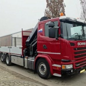 foto 6x2 EUR6 Scania valník+HR 37.7t/m Hiab