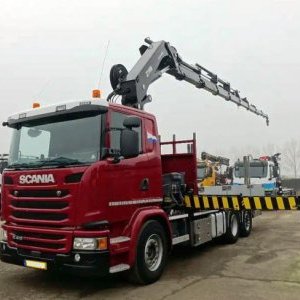 foto 6x2 EUR6 Scania valník+HR 37.7t/m Hiab