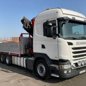 foto 6x2 Scania valník 6.6m+HR 26tm