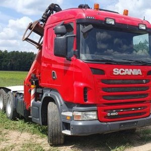 foto 6x4 lesovůz 78/48t Scania retardér (2022 motor+převodovka)